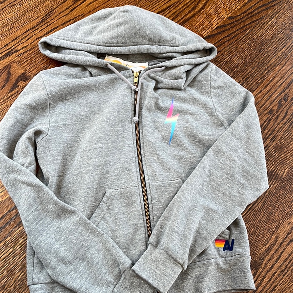 Zip Up Lightning Bolt Aviator Nation Hoodie